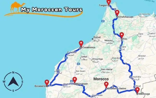 Morocco 12 day itinerary from tangier. 12 days tour from Tangier -12 days from Tangier – 12 day morocco itinerary