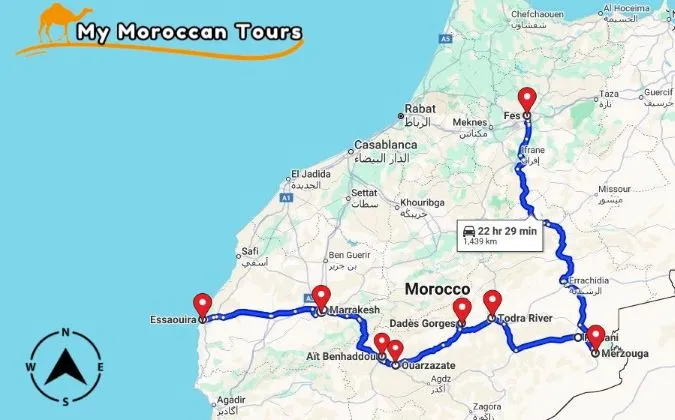 Morocco itinerary 8 days – 8 days tour from fes – 8 days in Morocco – Morocco 8 day itinerary – 8 days in Morocco itinerary